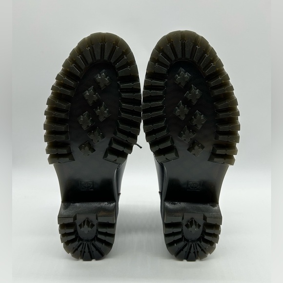 Dr. Martens Leona Lo Platform Oxford Shoes Black Leather Lug Sole Size 10 NWB - Picture 10 of 11